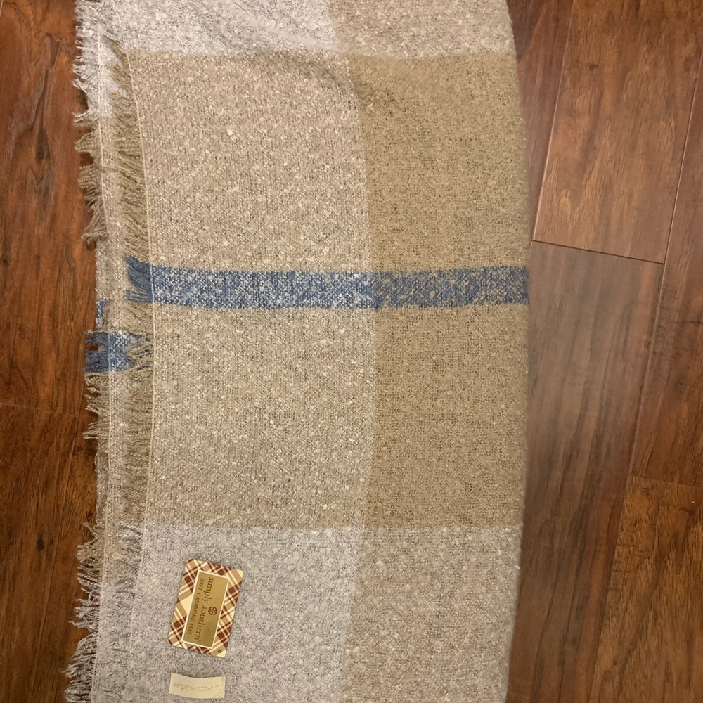 Beautiful and soft neutral blanket scarf